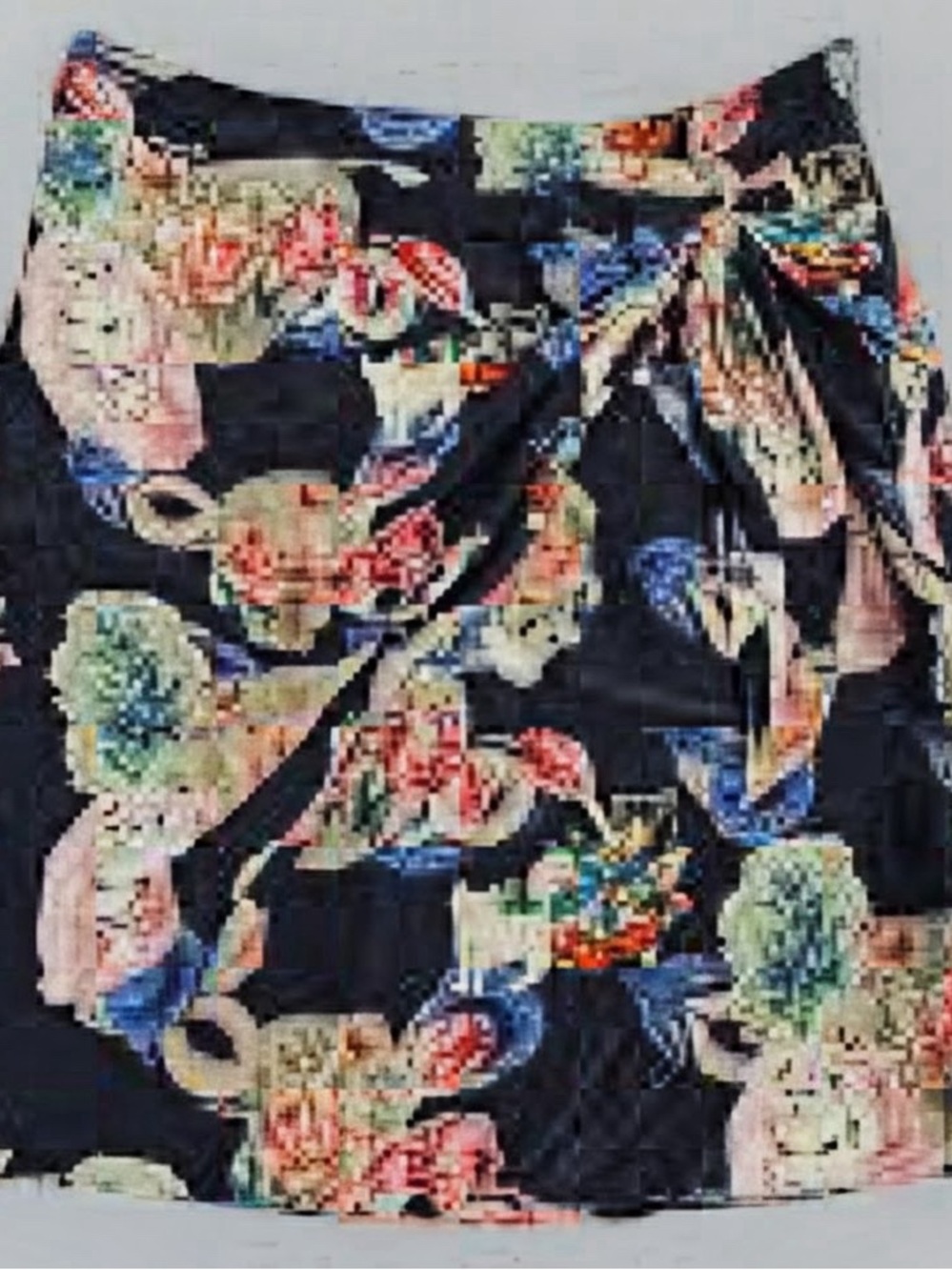 Anthropologie Floral Wrap Swim Sarong in Navy with Multicolor Blooms